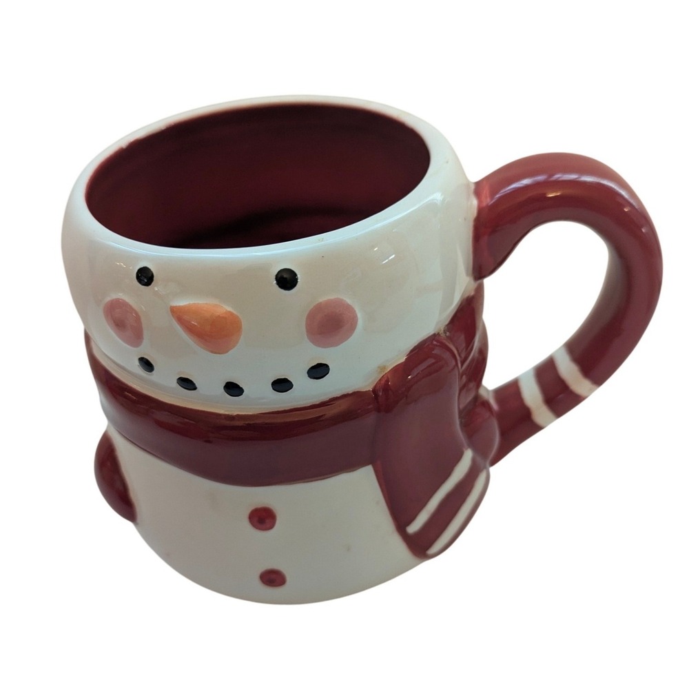 Cute Snowman Mug Christmas Holiday Festive Drinkware Ceramic